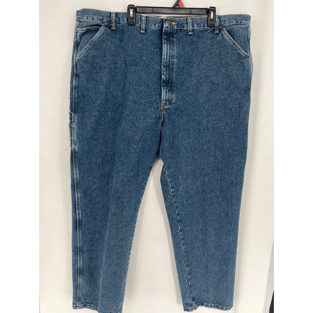 Gander Mountain Carpenter Jeans Mens 48x30 Loose Fit Hammer Loop Blue Denim